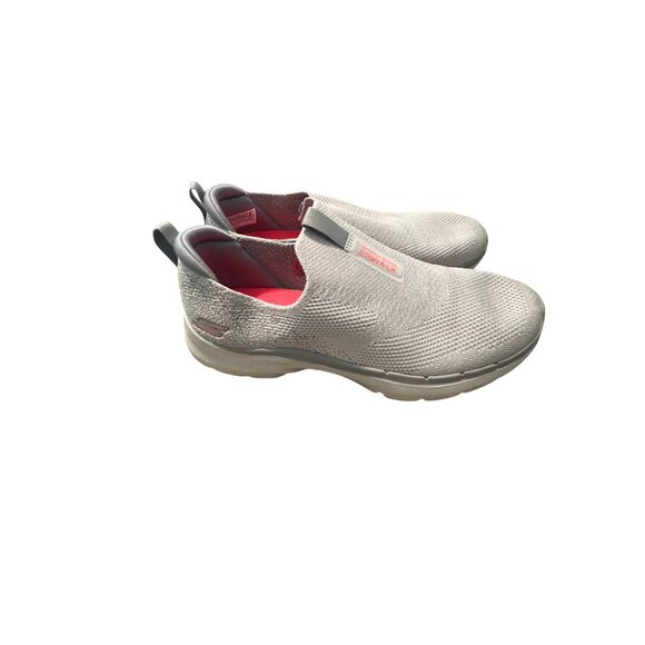 Skechers Womans Size 8.5 GOwalk 6 Hyper Pillar Slip-Ons Gray/Pink - Picture 3 of 9